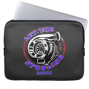 Let The Spooling Begin Turbo Racing Laptop Sleeve