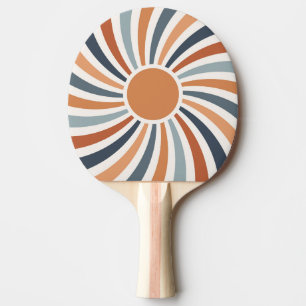 Let the sunshine in colourful retro style design ping pong paddle
