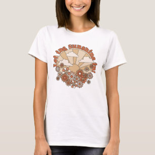 Let the Sunshine In Groovy Daisy Hippie Flowers T-Shirt