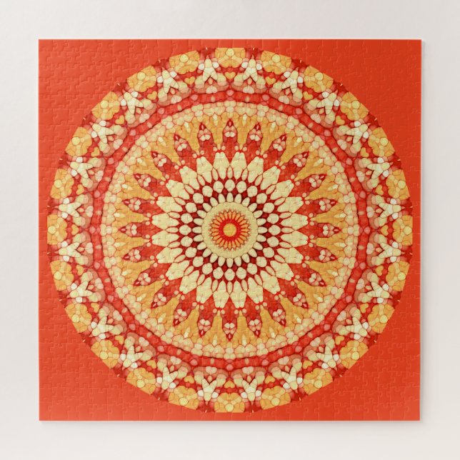 Let The Sunshine In Modern Mandala Art Pattern Jigsaw Puzzle (Horizontal)