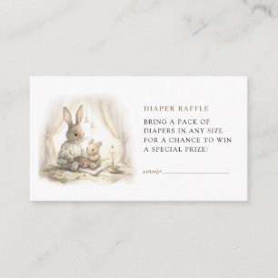 Let The Tale Begin Neutral Bunny Baby Shower Enclosure Card