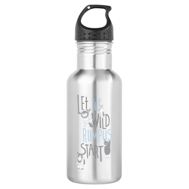 Let the Wild Rumpus Start - Blue 532 Ml Water Bottle (Front)