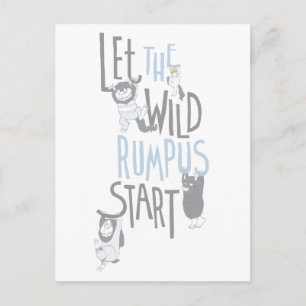 Let the Wild Rumpus Start - Blue Postcard