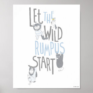 Let the Wild Rumpus Start - Blue Poster