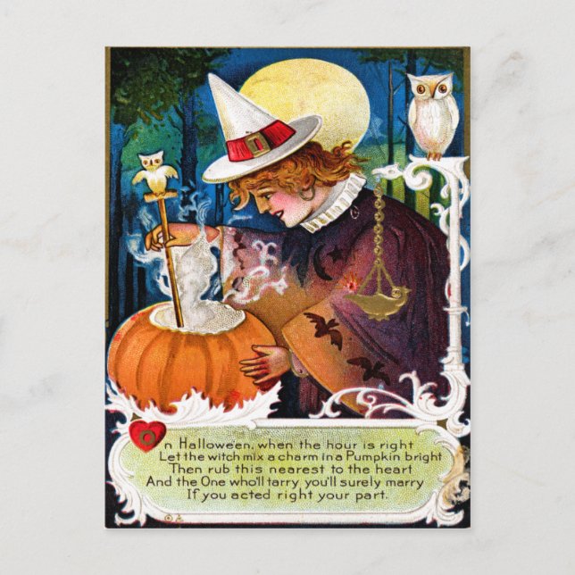 Let The Witch Mix A Charm Postcard (Front)