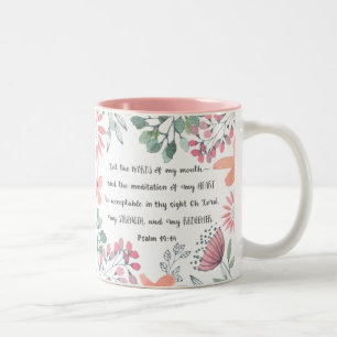 Let the Words of my Mouth - Ps 19:14 Two-Tone Coffee Mug