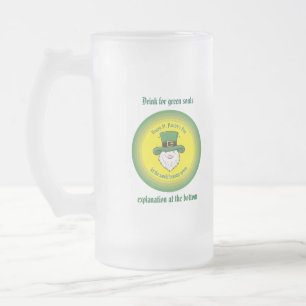 Let the world become green frosted glass beer mug