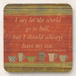 Let the World Go Rusty Red Stripes Coasters