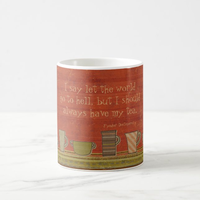 Let the World Go Rusty Red Stripes Mug (Center)