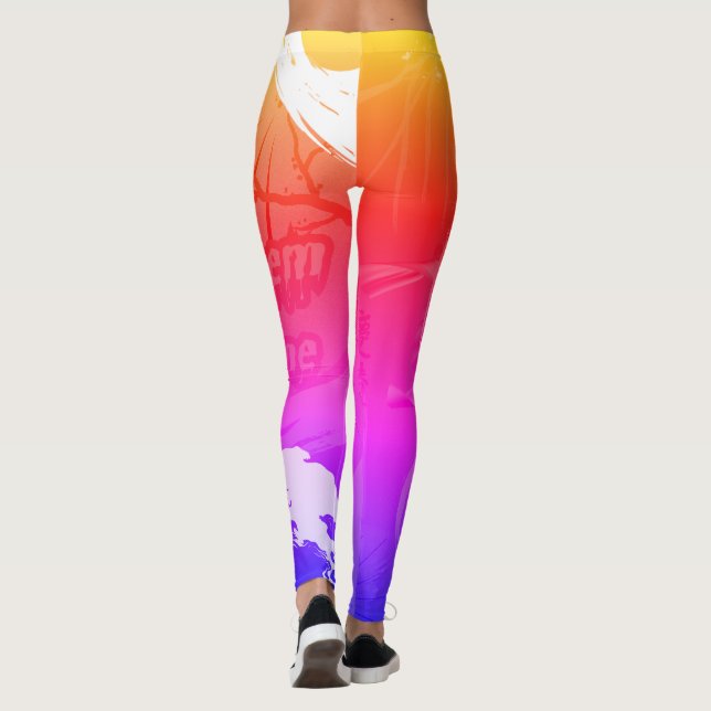 ⛈️🥷Let Them Come, Anime Manga Powers🥷⛈️ Leggings (Back)