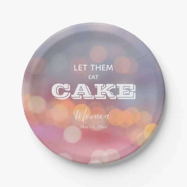 Let Them Eat Cake 7"" Birthday Paper Plate (Front)