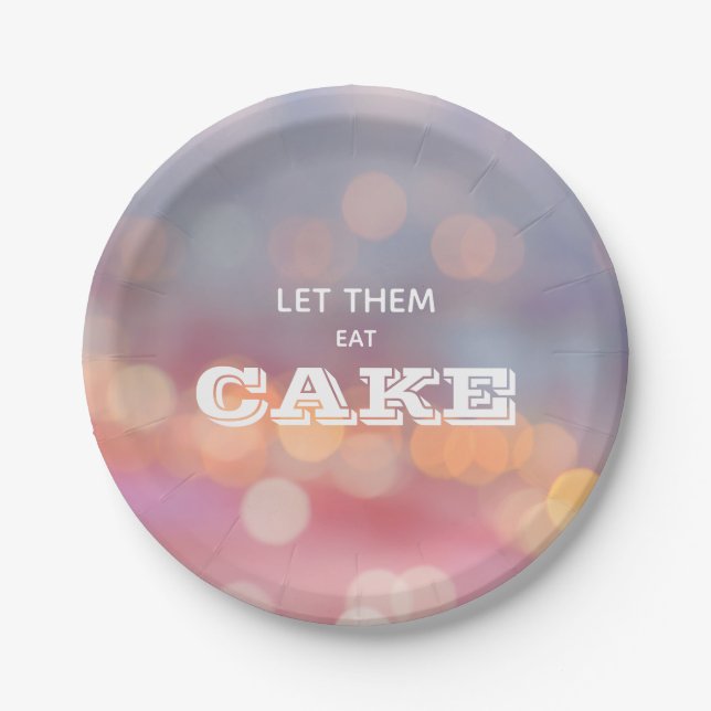 Let Them Eat Cake Birthday Party Paper Plate (Front)