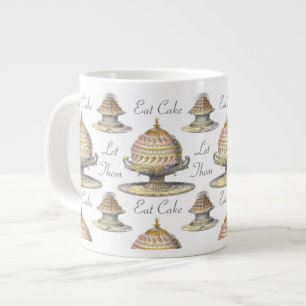 Let Them Eat Cake French Pastries - Vintage Style Large Coffee Mug