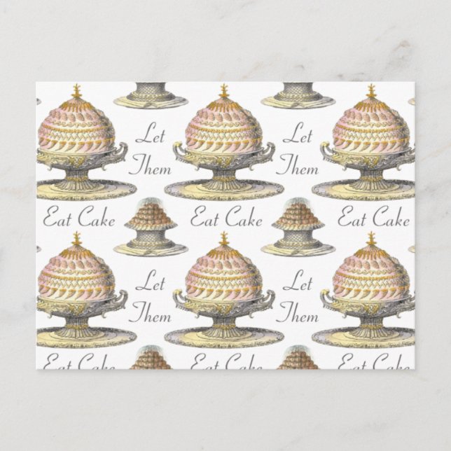 Let Them Eat Cake French Pastry Chef Postcard (Front)
