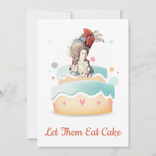 Let Them Eat Cake French Vintage Birthday Invitation (Front)