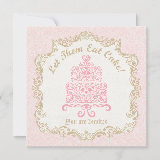 Let Them Eat Cake Invitation (Front)