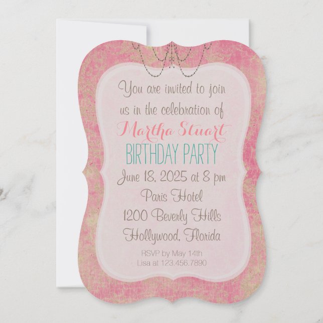 Let them Eat Cake ~  Invitations / RSVP  (Back)