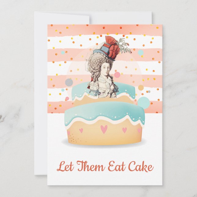 Let Them Eat Cake Marie Antoinette Birthday Party Invitation (Front)