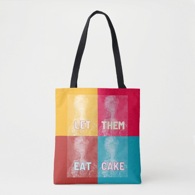 "Let Them Eat Cake": Marie Antoinette (pop art) Tote Bag (Front)