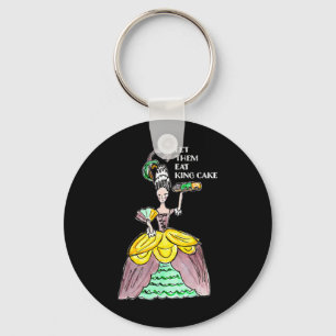 Let Them Eat King Cake Mardi Gras Food Lover Parad Key Ring