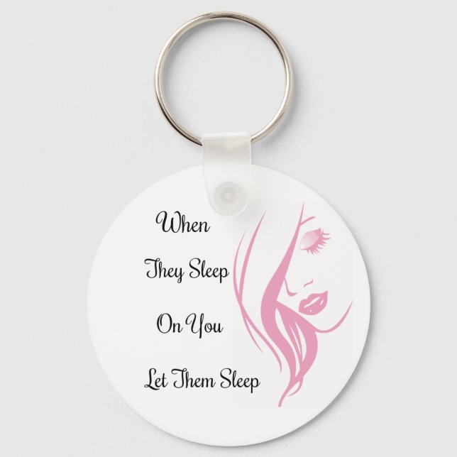 Let Them Sleep Basic Button Keychain (Front)