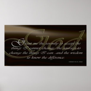 "Let there be light w/Serenity Prayer" art by MC Poster