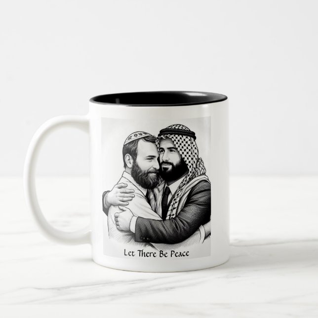 Let There Be Peace Jewish Arab Peace Mug (Left)