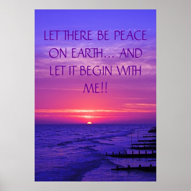 LET THERE BE PEACE ON EARTH... Religious poster (Front)