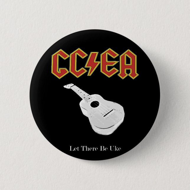 Let there be uke 6 cm round badge (Front)