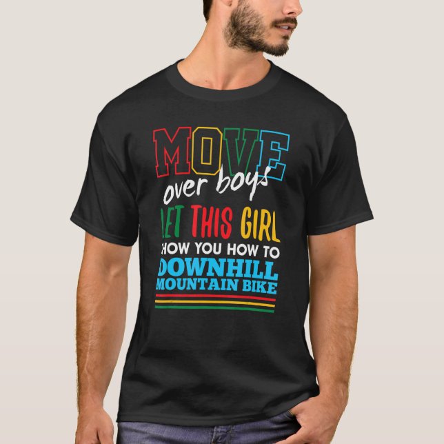 Let This Girl Show You How To Mountain Bike Funny T-Shirt (Front)
