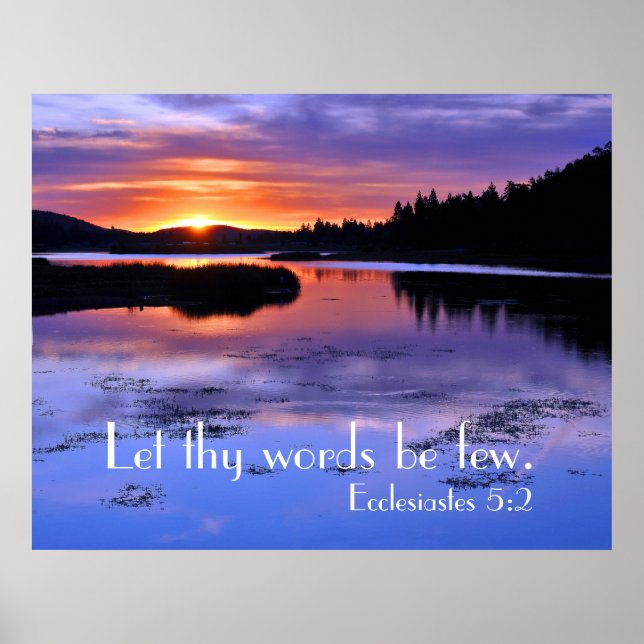 Let Thy Words Be Few Poster (Front)
