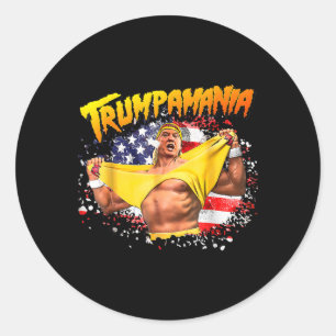 Let Trump-a-mania Run Wild Brother Trumpamania Tru Classic Round Sticker