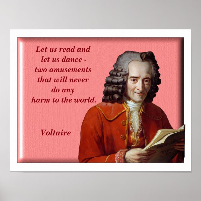 Let us dance - Voltaire quote - art print (Front)