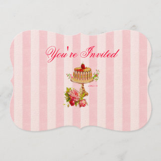 Let Us Eat Cake 5" x 7" Shaped Invitations