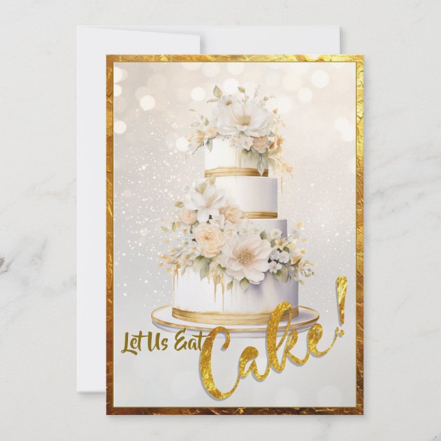 Let Us Eat Cake! Invitation (Front)
