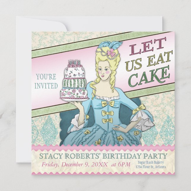 Let Us Eat Cake Party Invitations (Front)