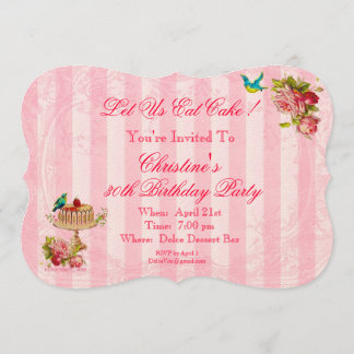 Let Us Eat Cake Party Invitations