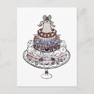 Let Us Eat Cake  ~ Postcard / Invitations