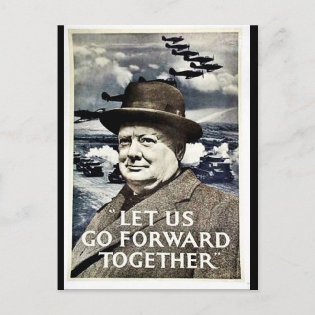 Let Us Go For War Postcard (Front)