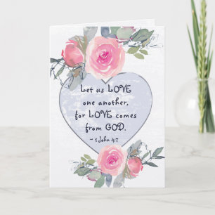 Let us LOVE One Another Bible Valentine's Day Card