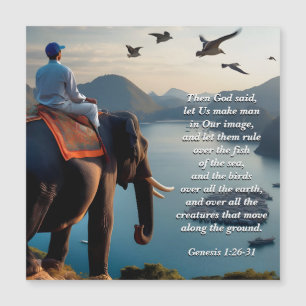 Let Us Make Man, God & Creation Verse Magnet