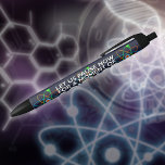 LET US PAUSE NOW FOR A MOMENT OF SCIENCE BLACK INK PEN<br><div class="desc">Cool,  trendy and fun science-inspired pen designed as a gift for all scientists,  science teachers,  science students,  and any science geek in your life (including you)! Designed by Thisisnotme©</div>
