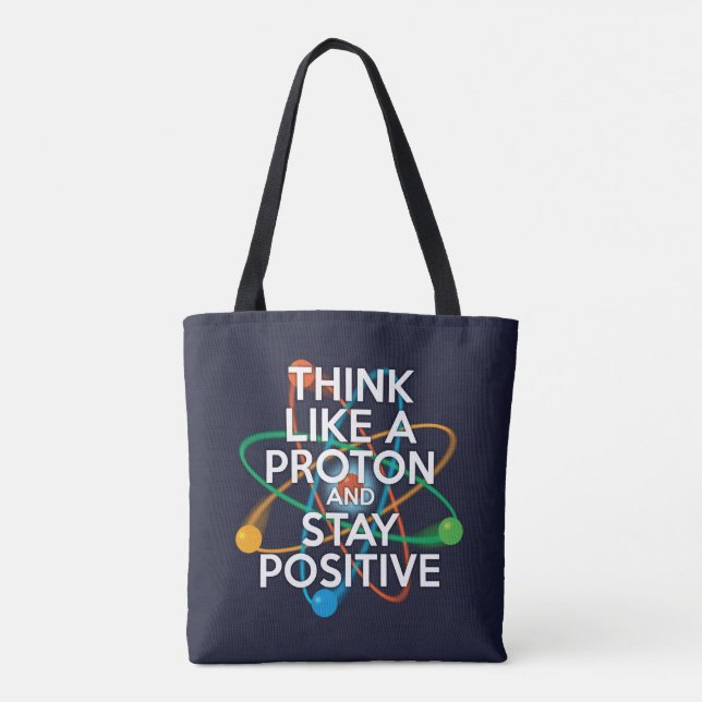 LET US PAUSE / THINK LIKE A PROTON TOTE BAG (Back)
