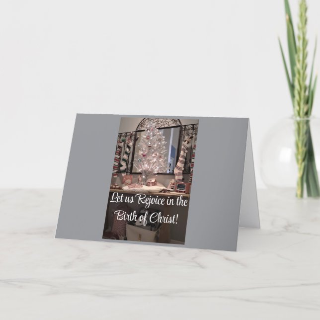 Let us Rejoice in Christ, Folded Greeting Card (Front)