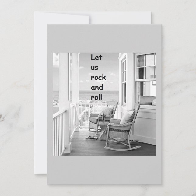 "LET US ROCK AND ROLL" INVITATION (Front)