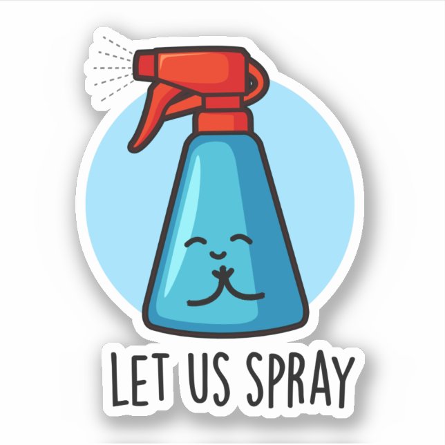 Let Us Spray Funny Praying Bottle Pun  (Front)
