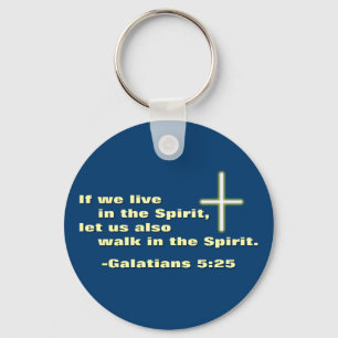 Let Us Walk in the Spirit Key Ring