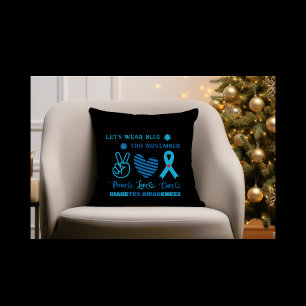 Let Us Wear Blue This November-Diabetes Awareness Cushion