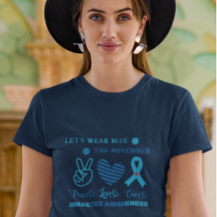 Let Us Wear Blue This November-Diabetes Awareness T-Shirt