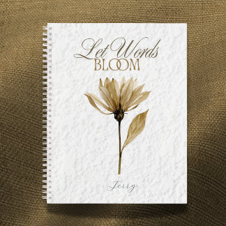 Let Words Bloom – Pressed Floral Writing Notebook